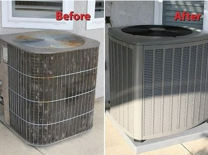 Photos of an old unit and a new unit, Hesperia